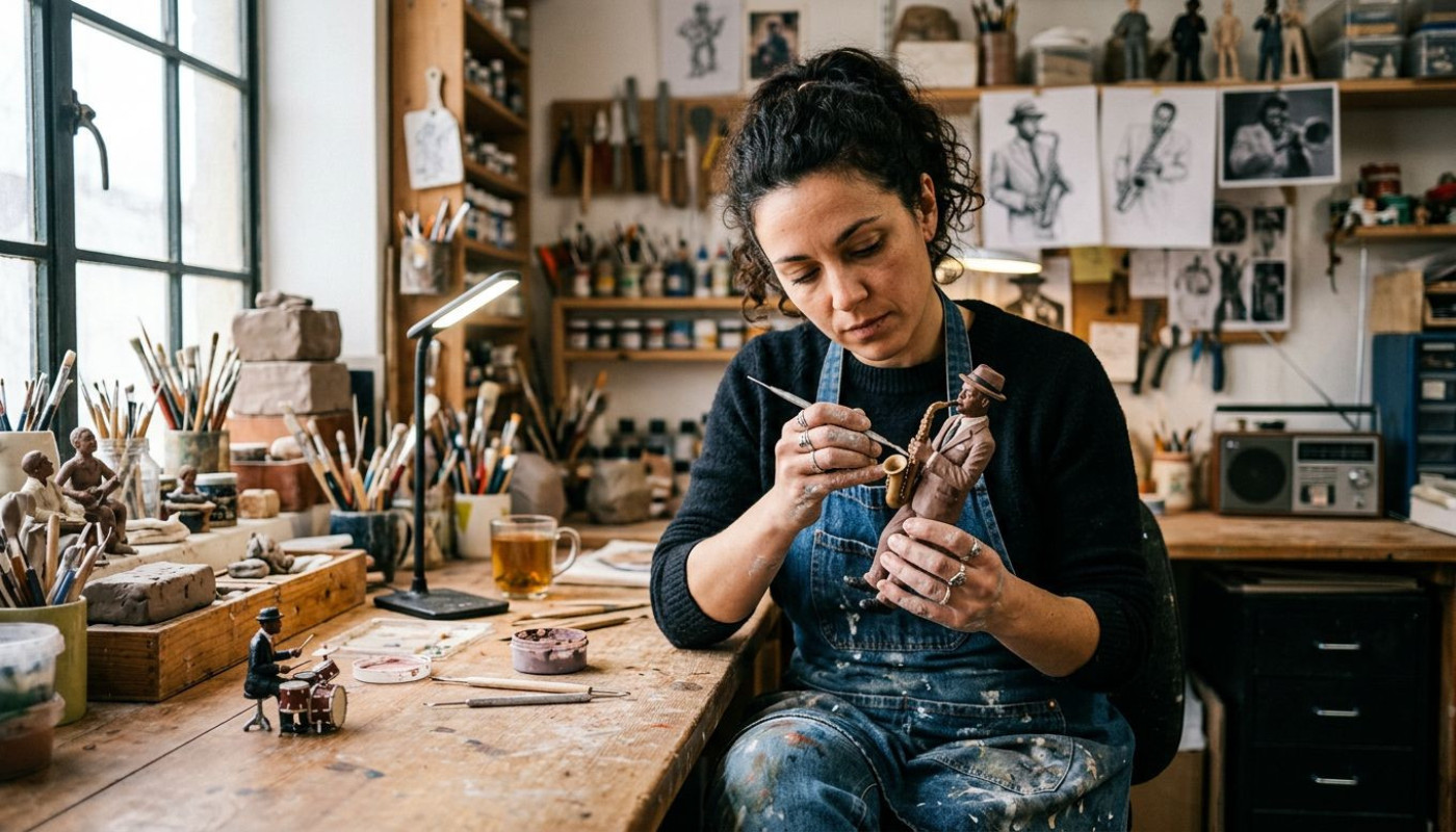 À l’intérieur d’un atelier : la naissance d’une figurine à l’effigie d’un musicien